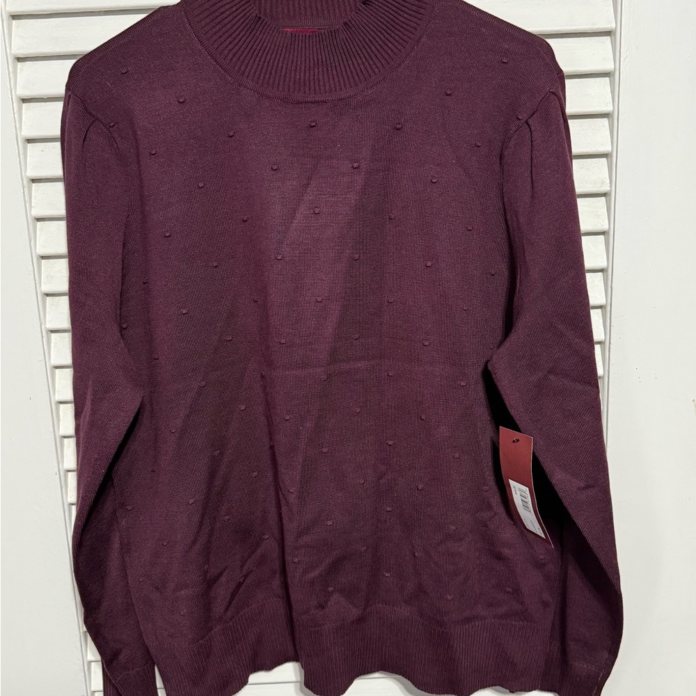 NWT Love Scarlett Purple/Burgundy XL sweater
